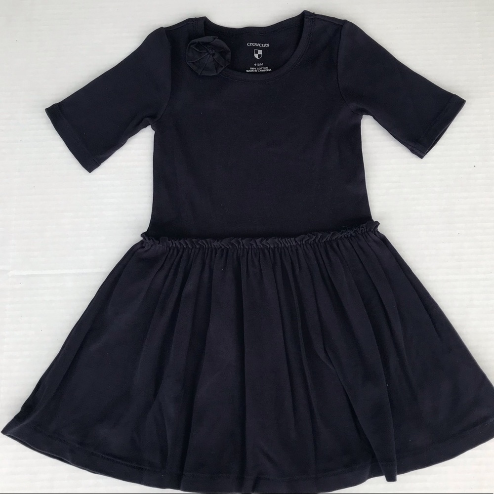 Crewcuts Navy Dress with Pleated Skirt